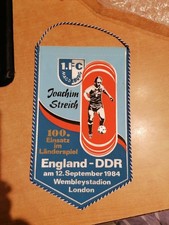 DDR Wimpel 1984 England - DDR Fußball Spiel