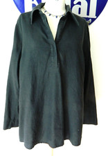 Vintage Leinen Tunika schwarz