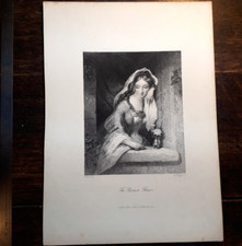 Alter Stahlstich "Die