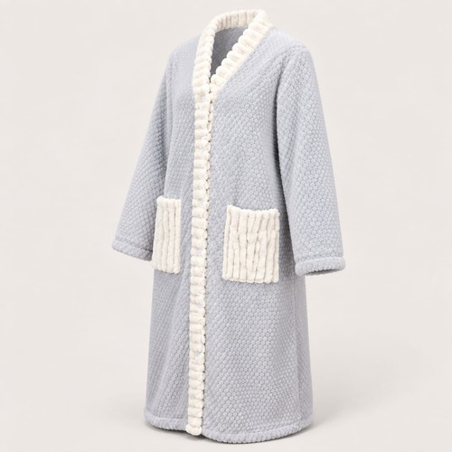 Damen bademantel lang mit - bademantel,