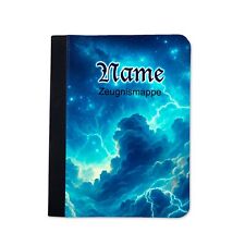 Zeugnismappe Blitze personalisiert Name Urkundenmappe Dokumente A4+
