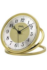 AMS -Tischuhr Gold Funkuhrwerk