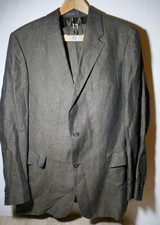 ❤️BRATFISCH GIESSEN BRAUNER ANZUG 2tlg. GRÖßE 56  102 BRAUNER LEINENANZUG GETRAG