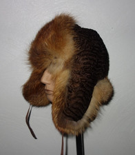 Rotfuchs Pelz Mütze Echt Fell Kappe Fuchs Pelzmütze Persianer Fellmütze Rea Hat