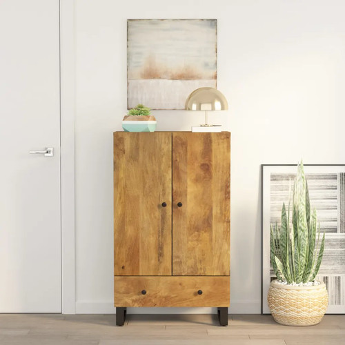 Highboard massivholz mango - mango, mit