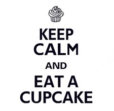 Wandtattoo Keep Calm Cupcake