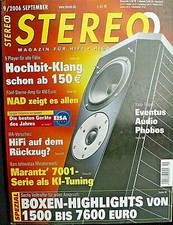 STEREO 9/06,MARANTZ SA/PM 7001 KI,THORENS TD 150,EVENTUS AUDIO PHOBOS,LUA 4545 C