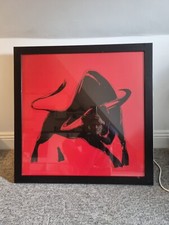 35B"x35H" TORO IV von INNA PANASENKO - BULL RIDING DOPPELT MATT, GLAS und RAHMEN