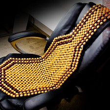 2x Holzkugel Sitzauflage beige