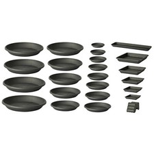 Untersetzer 28 Größen in Anthrazit rund eckig quadratisch Blumentopfuntersetzer