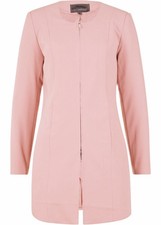 Longblazer Gr. 46 Rosenholz Damen Blazer Long-Jacke Mantel Neu