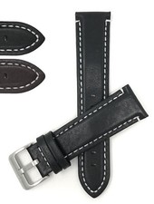 24mm Waterproof Leather Watch