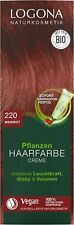 LOGONA Pflanzen Haarfarbe Creme 220 weinrot 150ml -  Leuchtkraft Glanz & Volumen