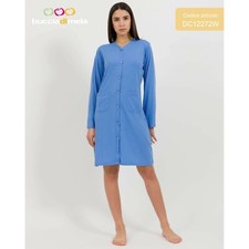 Nachthemd mit Knöpfen Langarm