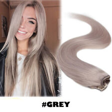 Dick 100% Echthaar Clip In Remy Hair Extensions Haarverlängerung 8 Tressen Blond