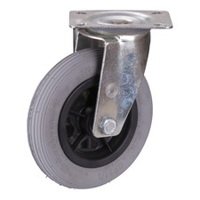 VARIOfit Lenkrolle Rolle Luftreifen 150x30mm grau Rollenkorblagerung Stahlfe604