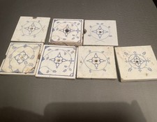 7 Kacheln antike Delfter