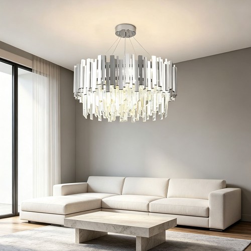 Runde kristall led kronleuchte - runde,