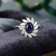 2,35Kt Blau Solitär Jubiläum