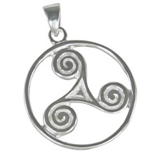 Triskele Anhänger Silber Spirale Kelten Wikinger Germanen Amulett Schmuck b214