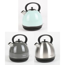 Retro Wasserkocher Teekocher 1,7 Liter Wasserkessel Teekessel Edelstahl 