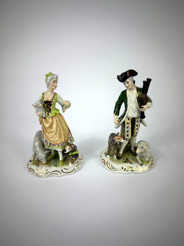Paar porzellanfiguren dame - paar,