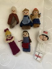 6 Fingerpuppen 5 gestrickt/