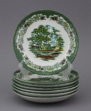 Eine Unterttasse "Country Cottage" Royal Tudor Ware  teller england