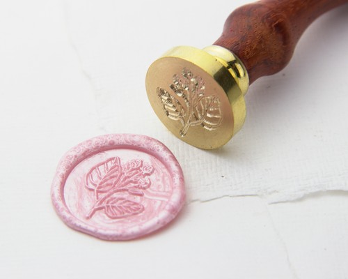 Siegelstempel blume messing - blume,