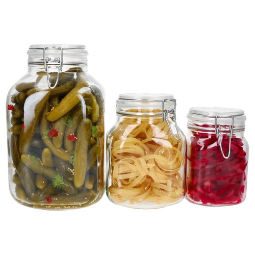 3tlg set prima vorratsglas - set, 1l