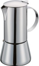 Cilio 0000342246 Espressokocher Aida poliert, 10 Tassen, Edelstahl, silber,