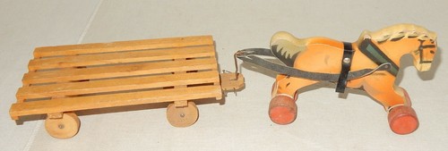 Altes holzspielzeug pferd mit - holzspielzeug,