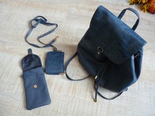 Tasche Rucksack * incl. Portemonnaie + Handyhülle * blau * Kunstleder * NEU!