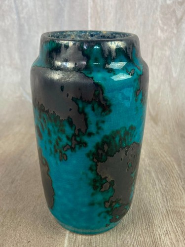Vintage fat lava vase 15cm - vintage,