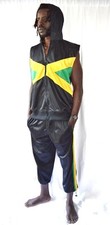 Ärmellose Kapuzen Jacke + 3/4 Hose, Yoga. Jogginganzug Jamaica Rasta