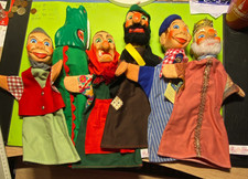 6 handgeschn. Kasperfiguren v. Gisela Scheithauer - aus Kasper-Theater-Nachlass