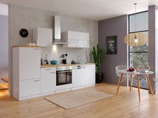 Küche Küchenzeile Leerblock Einbauküche Weiß  Malia 280 cm Respekta