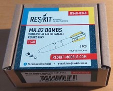 Reskit Nr.RS48-0348 Mk.82 Bombs with BSU-49 (Bremsschirm) 1/48