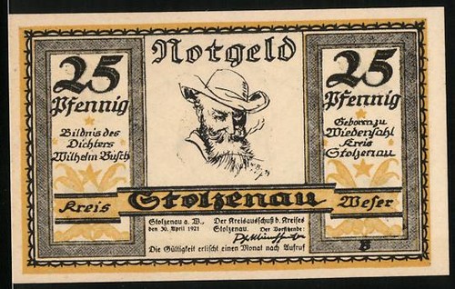 Notgeld stolzenau 1921 25 - stolzenau,, 1921,