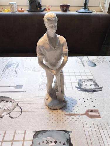 Porzellan figur weiß spaten - porzellan,