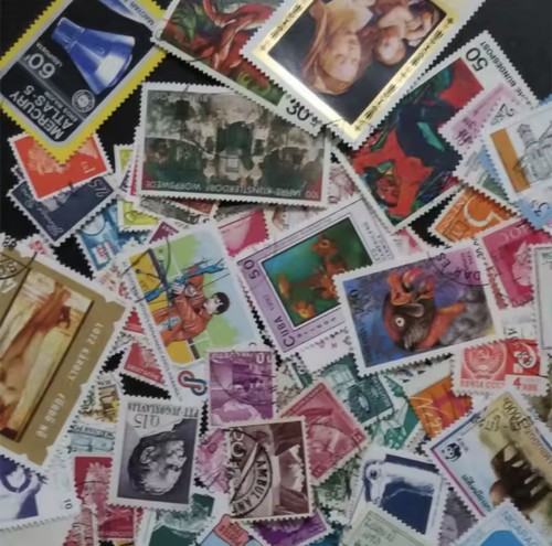 100x briefmarken poststempel - 100x,