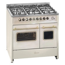 Gas Elektro Standherd 90 cm Range Cooker Gurari GCH E 916 Cr Retro 4,0 KW Erdgas