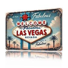 Blechschild Las Vegas Nevada Vintage Stil Metallschild TEL2803