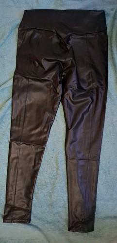 Kunstleder leggins schwarz - kunstleder,