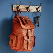 Herren Reise Groß Neu Handgefertigt Leder Vintage Rucksack Backpack Tasche