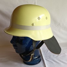 Din Feuerwehrhelm mit Nackenschutz  geflegt mit Lüftung Nachtleuchtend 56 - 61
