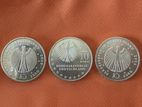 Euro silbermünze brd - 3x,