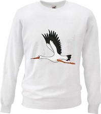 Sweatshirt fliegender storch - sweatshirt,