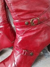 Hispanitas mega heiße  high heel Stiefel rot Echtleder made in Spain 39