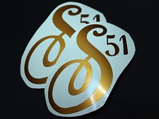 2x Aufkleber Simson S51 Kupfer